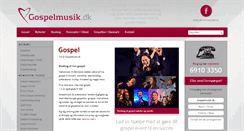 Desktop Screenshot of gospelmusik.dk