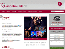 Tablet Screenshot of gospelmusik.dk